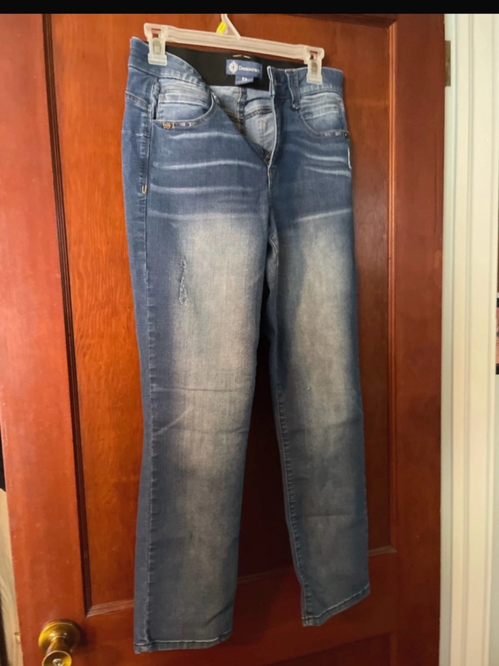 Democracy Women's Light Blue Washed Straight Leg Jeans